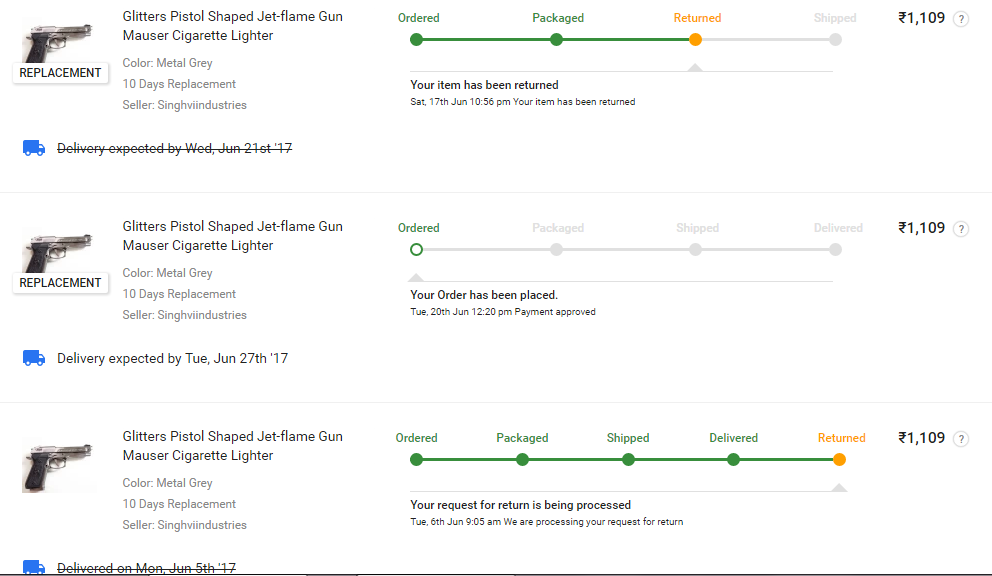 cycle order flipkart