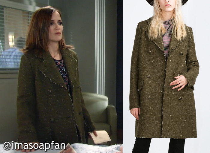Hayden Barnes S Olive Green Coat General Hospital Season 53
