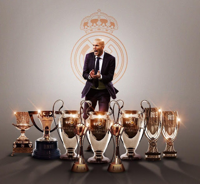 Zinedine Zidane 9 títulos como DT