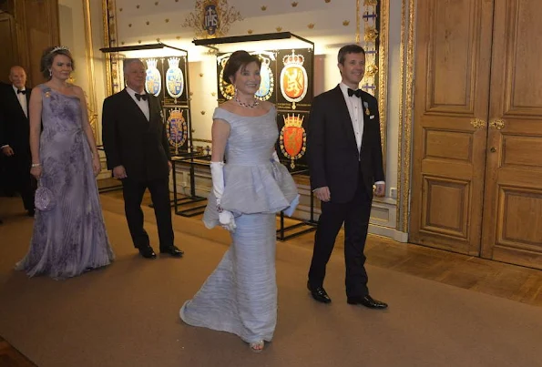 King Carl Gustaf , Queen Silvia, Queen Mathilde, King Flippe, Crown Princess Victoria, Prince Daniel, Princess Madeleine and Christopher O'Neill, Former Spanish Queen Sofia and King Juan Carlos, Crown Prince Frederik and Crown Princess Mary of Denmark, Queen Margrethe of Denmark, Queen Beatrix of the Netherlands, Princess Takamado of Japan, Princess Märtha Louise of Norway and Ari Behn, Prince Albert