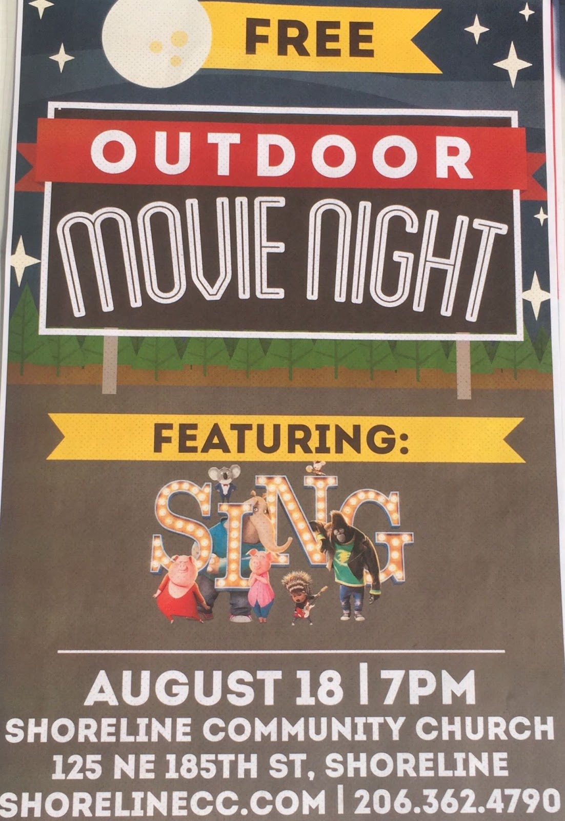 Shoreline Area News Outdoor movie night at Shoreline Community Church