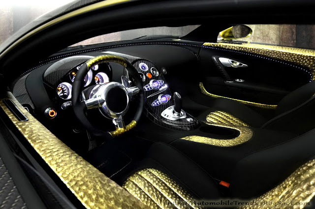 Interior of Bugatti Veyron Mansory