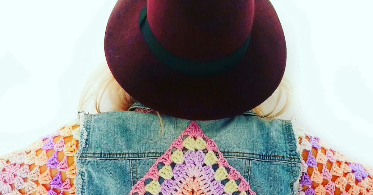 crochet denim jacket