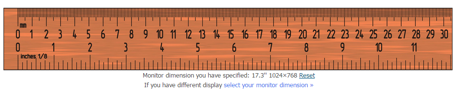 actual size ruler