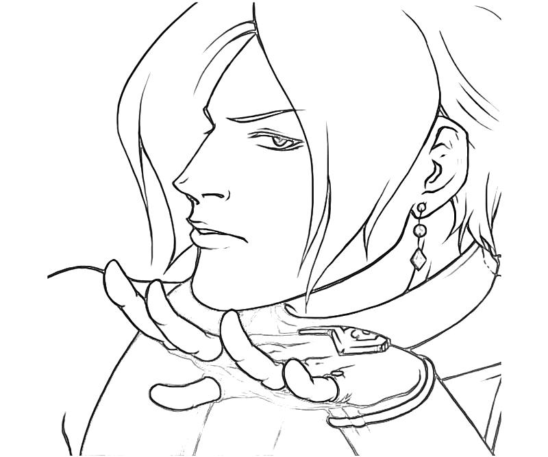 Printable King of Fighters Adelheid Bernstein Portrait Coloring Pages title=