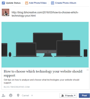 Optimized Facebook post