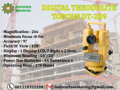 Theodolite digital topcon DT-209 semarang