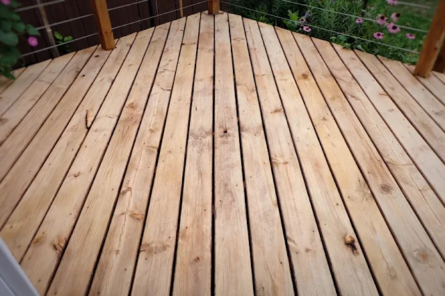 first round of deck cleaner brightener