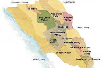 map wine country sonoma california russian river