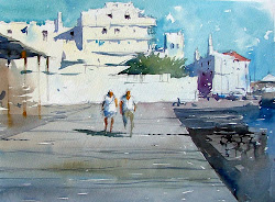 wilmot tim watercolor watercolours lanzarote promenade arrecife water watercolour 수채화 timwilmot paintings landscape sketches 출처 관한 아이디어를 찾아보세요