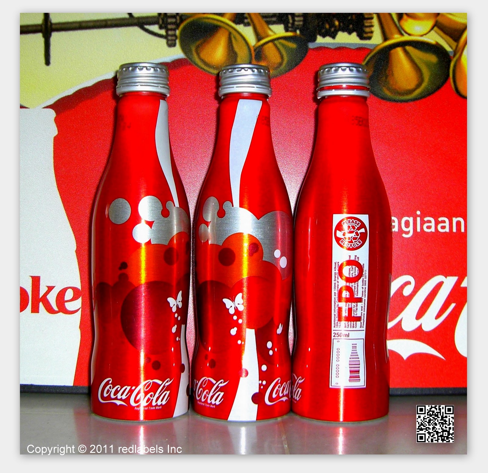 Aluminum Bottle Collector Club Coca Cola Butterfly Aluminum Test