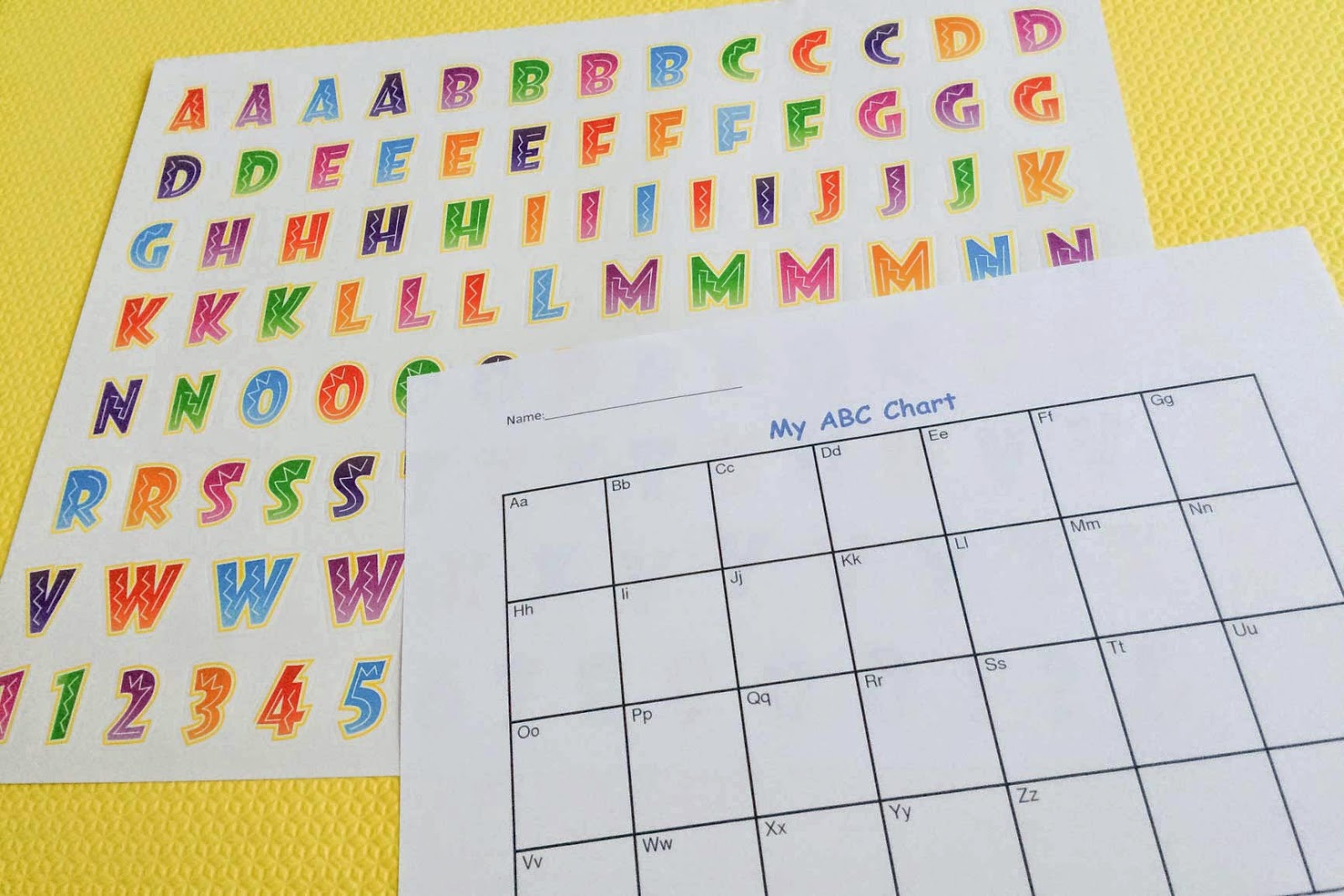 Alphabet Number Chart - Carinewbi