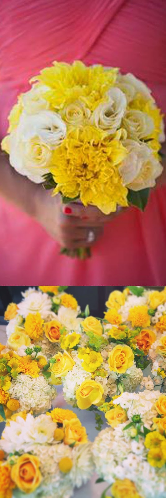 Yellow lisianthus wedding flowers