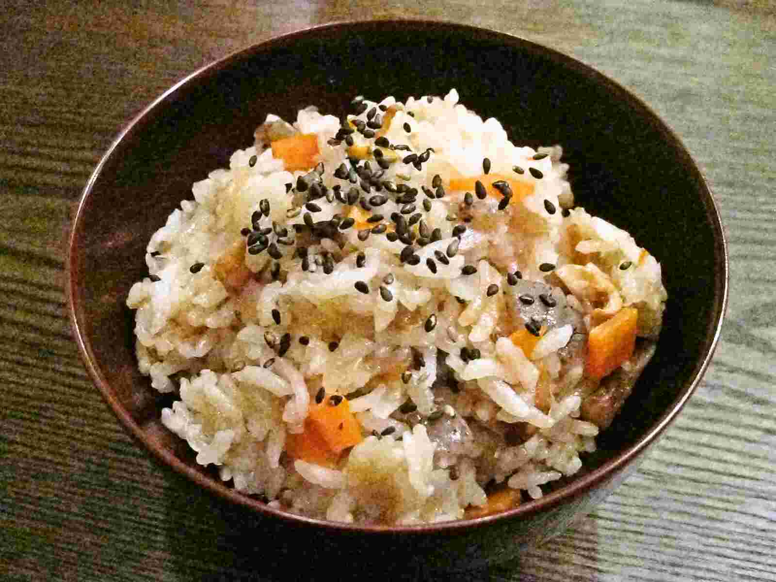 Recipes for Tom: Kayaku gohan / steamed rice with assorted ingredients