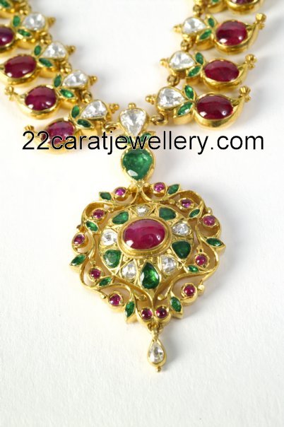 Gemstone Mango Mala Sets - Jewellery Designs