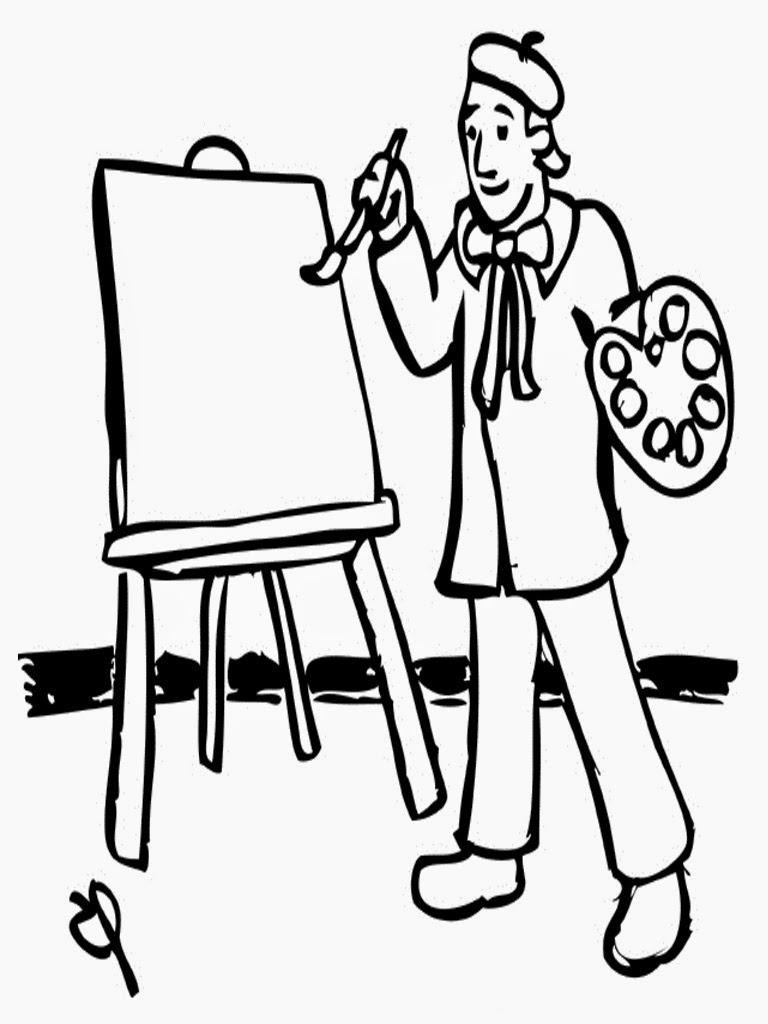 painter coloring pages - photo #26