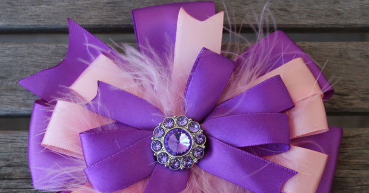 Purple Rapunzel Inspired Glitter Hair Bow by Craftin Nikki