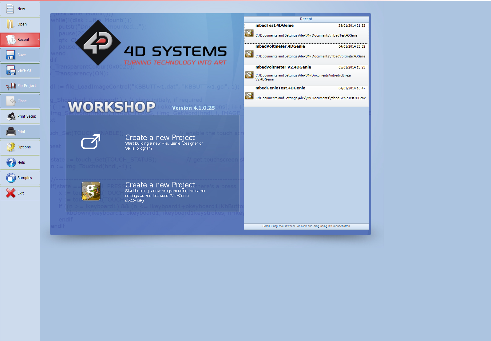 The Answer is 42!!: mbed controlling a 4D Systems uLCD-43PCT and four LEDS