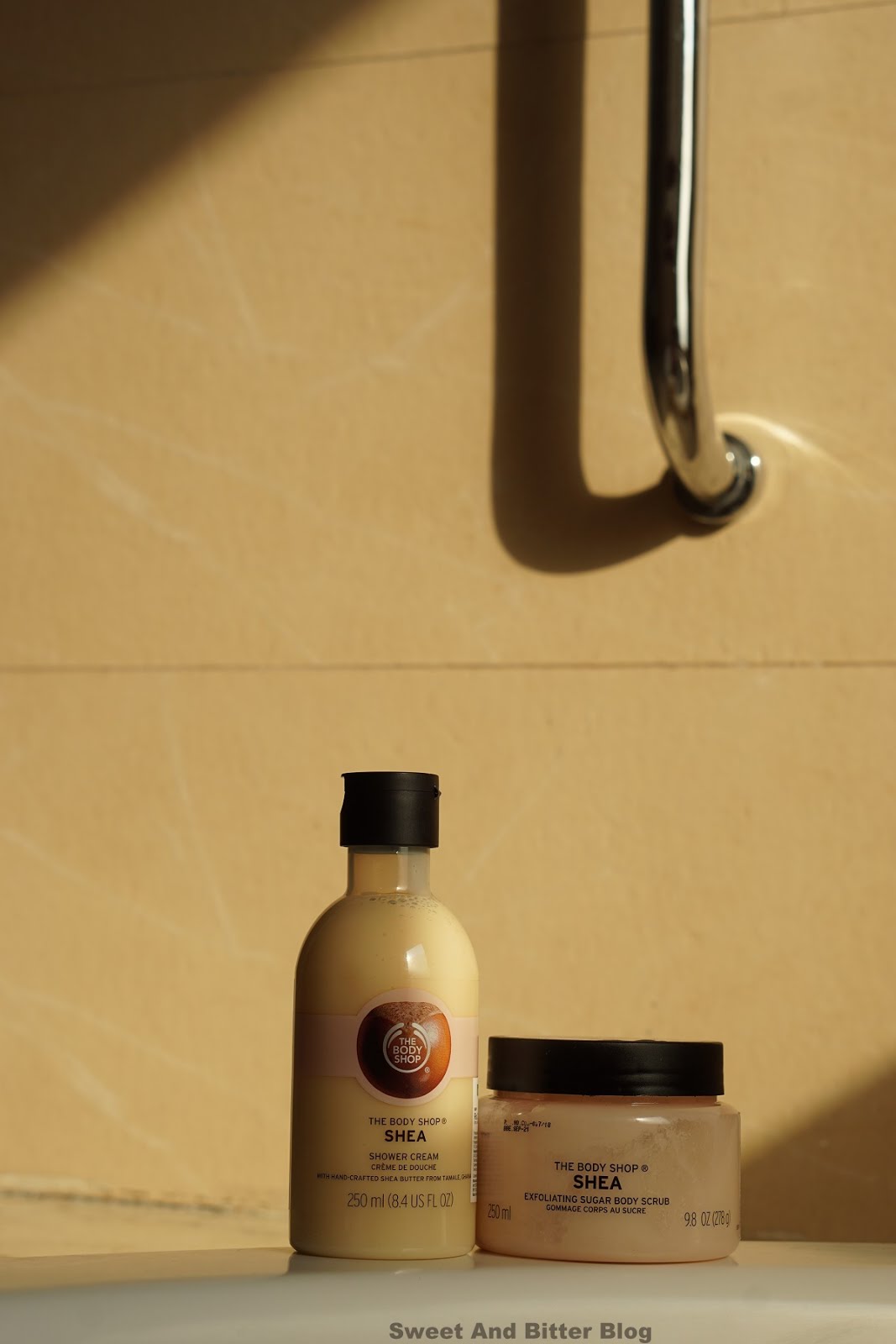 The Body Shop Shea Butter Shower Cream and Exfoliating Sugar Scrub Review