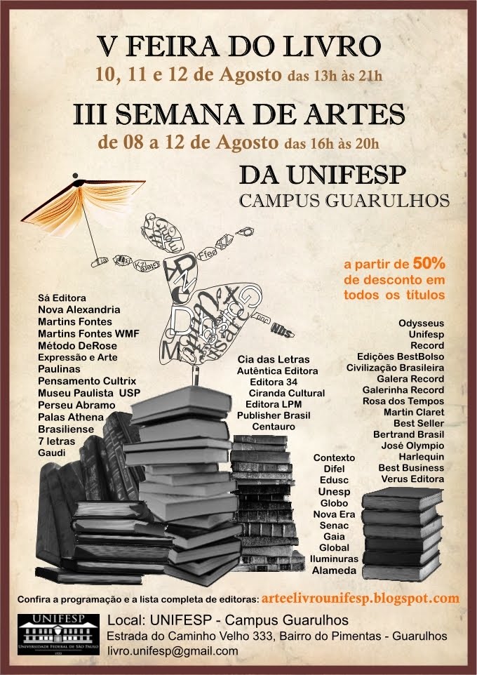 Feira do Livro e Semana de Artes Unifesp Guarulhos