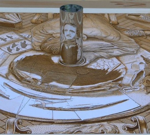 Funny Freast: Anamorphic Drawings Hidden Images Revealed