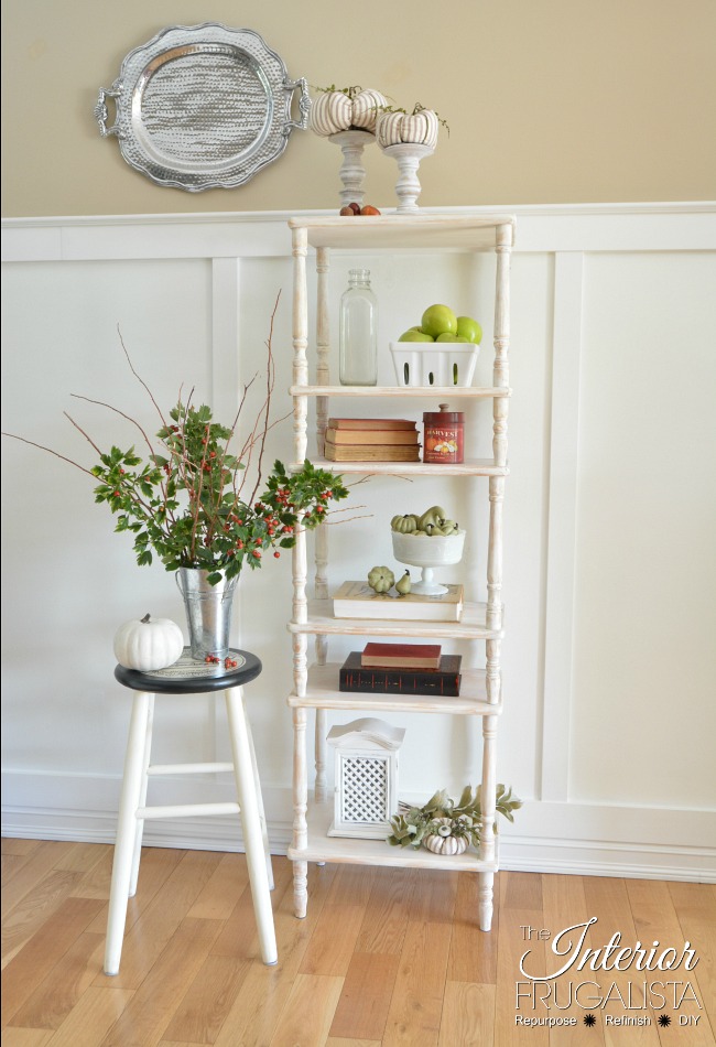 Farmhouse Etagere Bookcase From Repurposed Tiered Tables The Interior