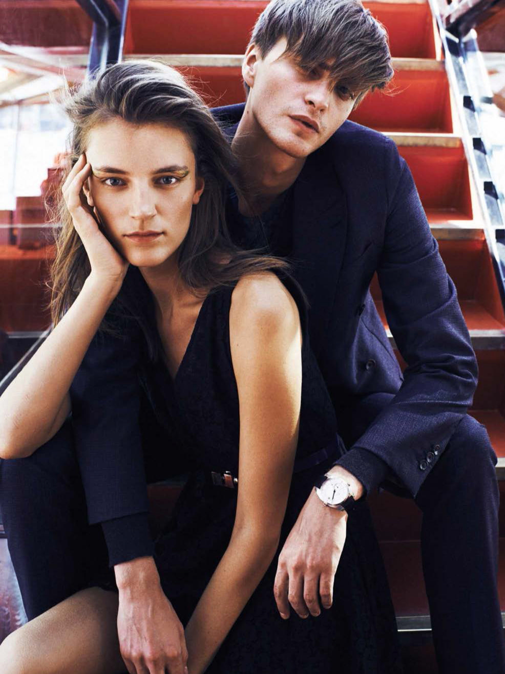 laura kampman and robert laby by paul bellaart for glamour spain ...