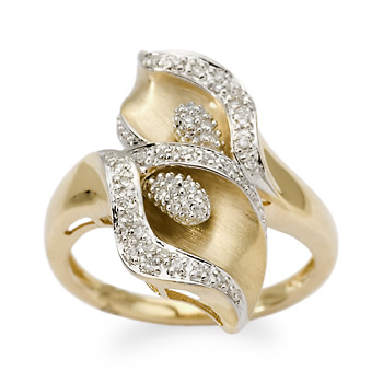LATEST COLLECTION OF JEWELERY: Diamond Calla Lily Bypass Ring Fashion ...