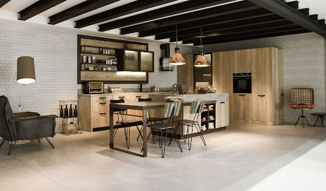 cocina-industrial-envejecida-loft-snaidero-2 cocina-industrial