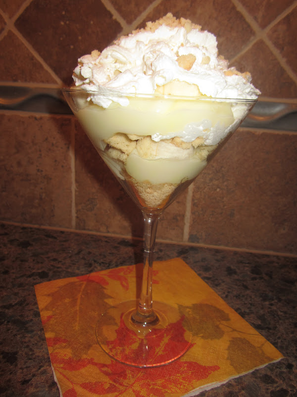 Sweet Magnolia Way Banana Pudding Dessert in a Martini Glass