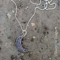 fine silver moon pendant by Emeline Purcell