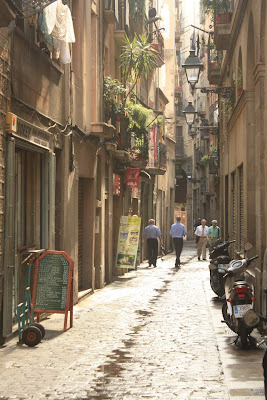 Street of the Gothic Quarter of Barcelona