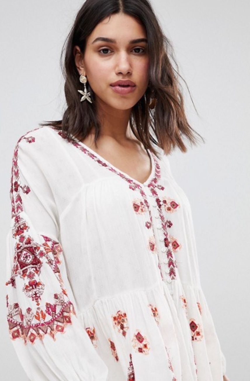 white boho tops