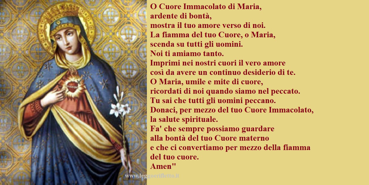 Consacrazione Al Sacro Cuore Di Maria La preghiera quotidiana: Consacrazione al Cuore di Maria