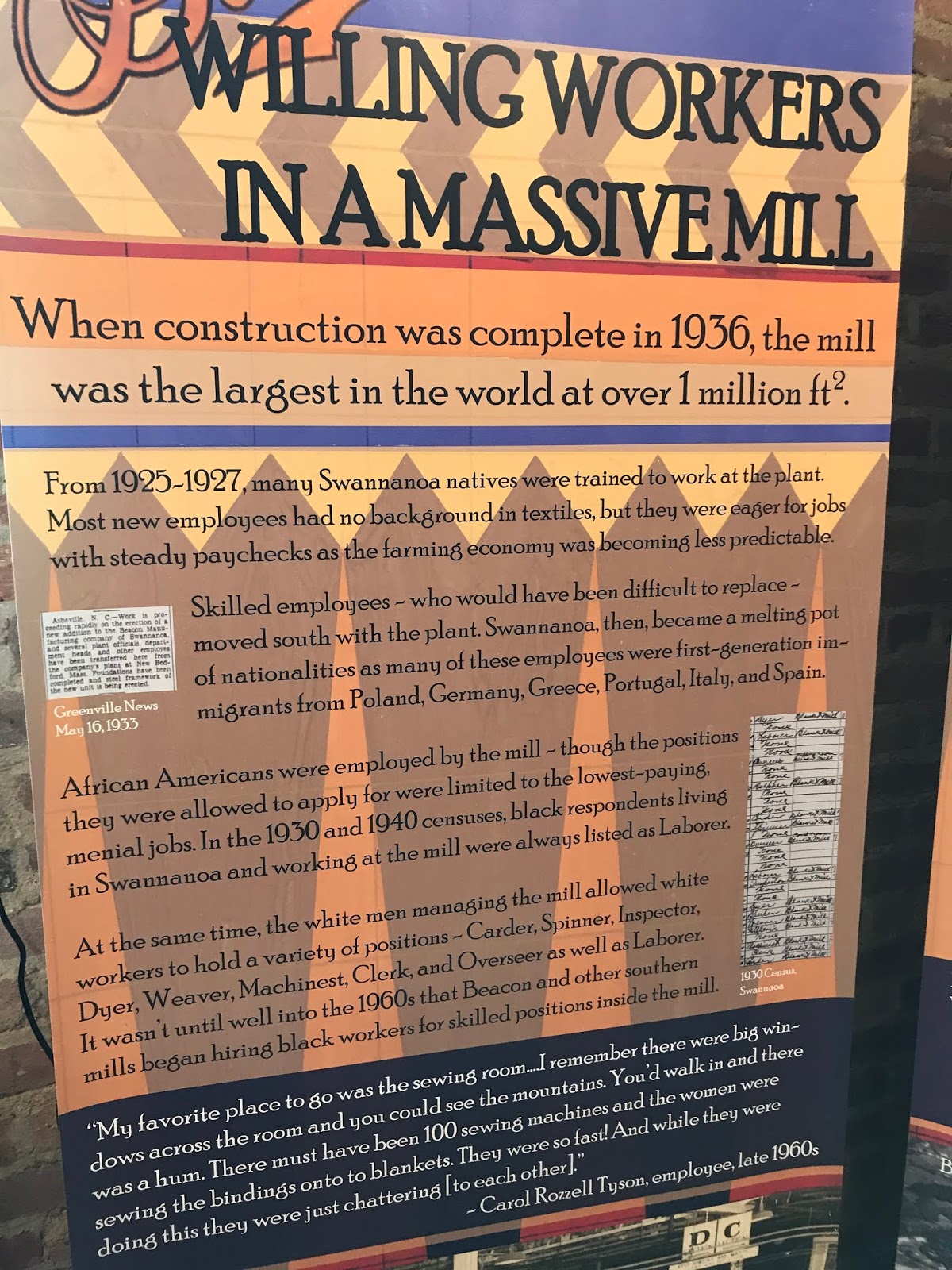 ^Living in Black Mountain, NC Beacon Blanket Mill