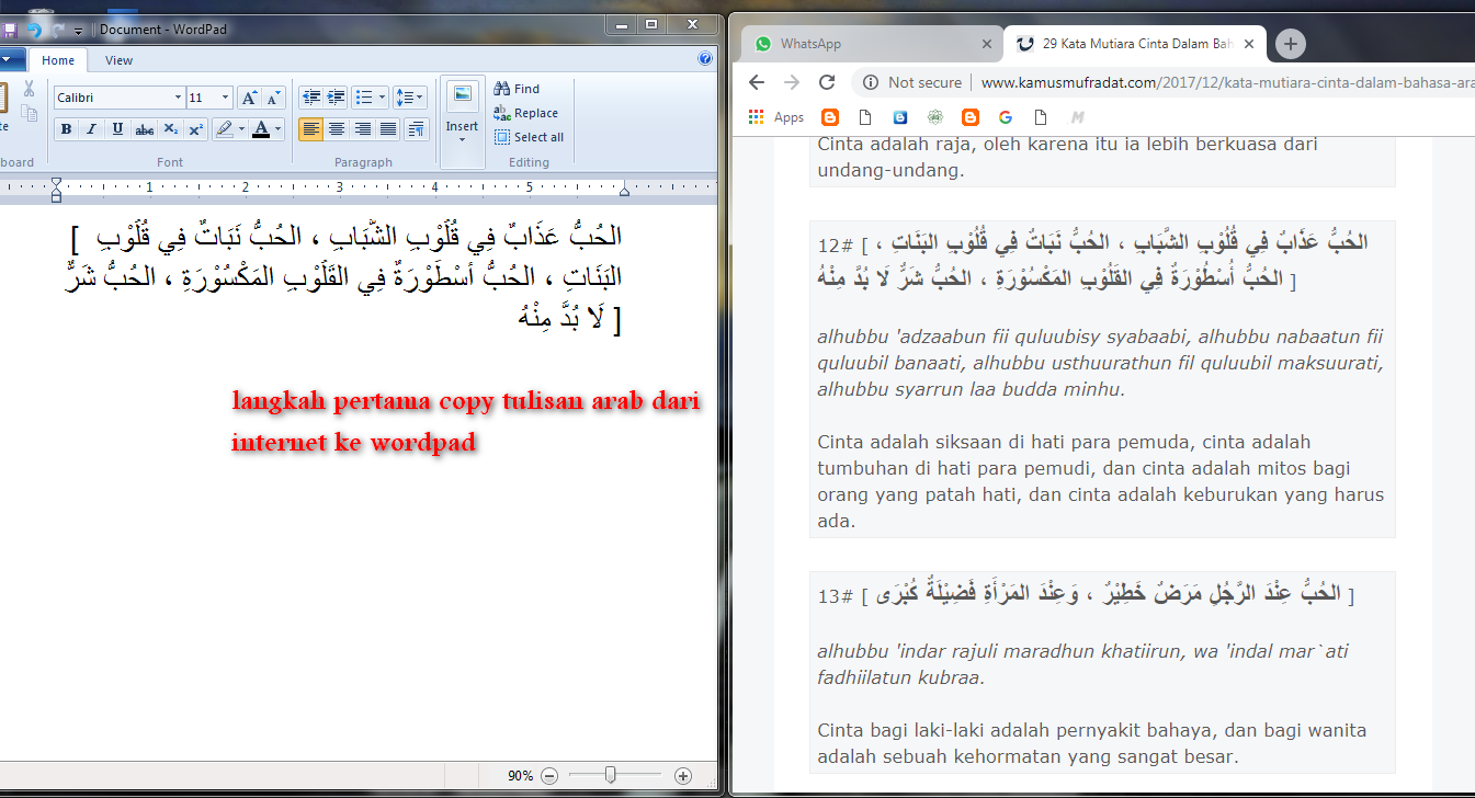 Cara Copy Paste Tulisan Arab Dari Ke Word Dengan