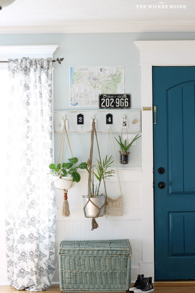 Hanging Plants in our Entryway