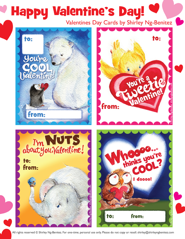 We Love to Illustrate: FREE Printable Valentine's Day Cards For Kids!