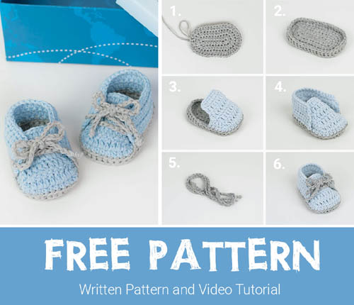 Crochet Baby Sneakers - Free Pattern 