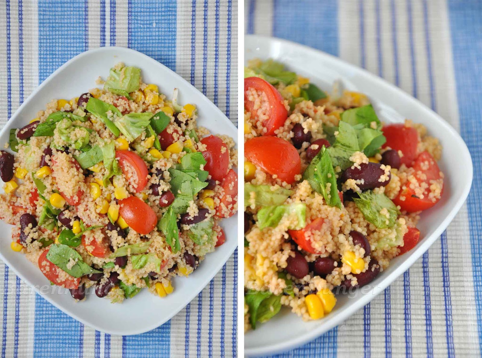 Couscous Salat mit Bohnen und Mais | Bärenhunger
