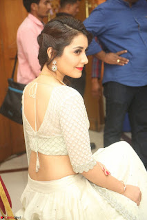 Raashi Khanan looks stunning in Crop Top Deep neck Choli Ghagra Transparent Chunni WOW ~  Exclusive Celebrities Galleries 017