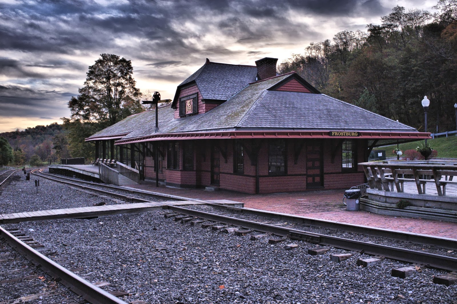 Pohlaxed Frostburg, MD, Western Maryland RR Station and Turntable, WM 502