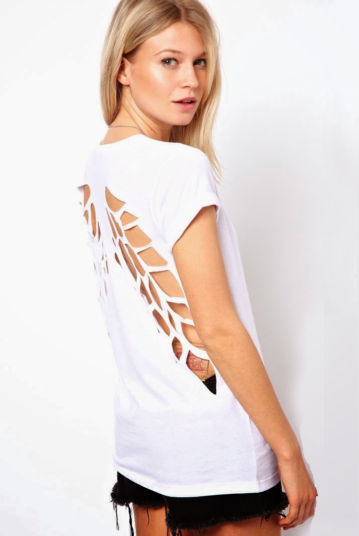 The Hunt Finds: Angel Wings Cut Out Tee Shirt
