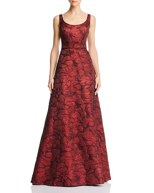 Floral Jacquard Gown