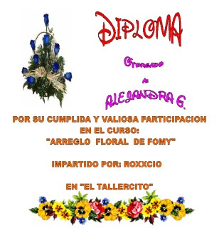 DIPLOMA: Arreglo Floral en Fomy