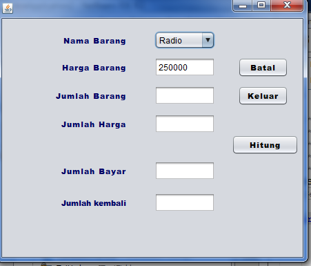 Membuat Java GUI Kasir