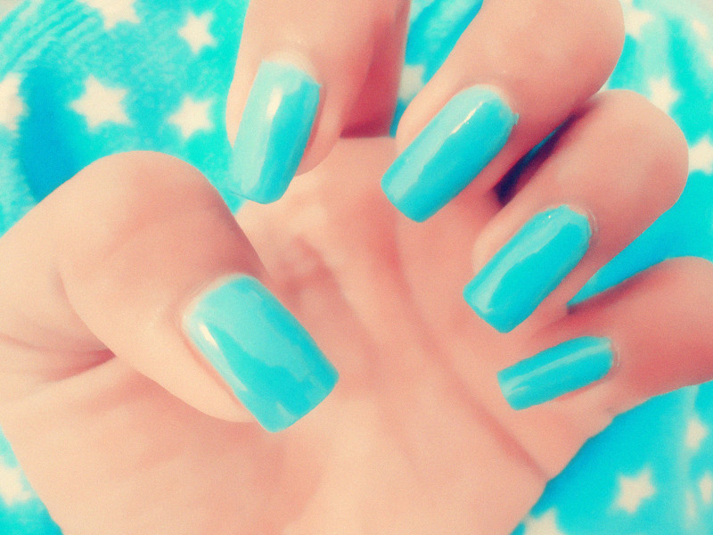 Cc S Nails As Blue The Sky I Can T Resist The Charming Point Of Baby Blue Color Here Ll Show You My Nails Before Adding Design