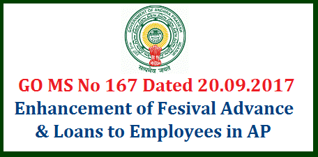 AP GO MS No 167 RPS-2015 Enhancement of Festival Advance and Loans to Employees Orders Issued-Download Andhra Pradesh Revised Pay Scales 2015 according to the Recomondation of 10th Pay Revision Commission 2015 Loans and Advances vizz.... Motor Car Advances Marriage advances Personal Computer Advances Festival Advances Educational Loan Advances to the Employees and Teachers in AP Vide GO MS No 167 dated 20.09.2017 Enhanced LOANS AND ADVANCES Admissibility in Revised pay Scales, 2015 –  Recommendation of Pay Revision Commission 2015- Orders –  Issued. ap-go-ms-no-167-rps-2015-enhancement-of-festival-loans-motor-car-bike-marriage-computer-download