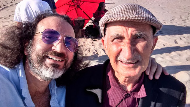 Omar Cherif with a VBDC icon dancer at the Venice Beach Drum Circle — 15 October 2017