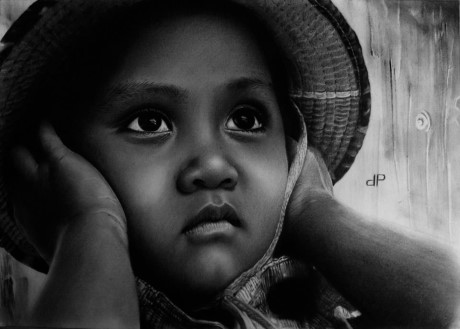 Chang trai Gia Lai ve tranh chan dung song dong nhu that - Anh 8